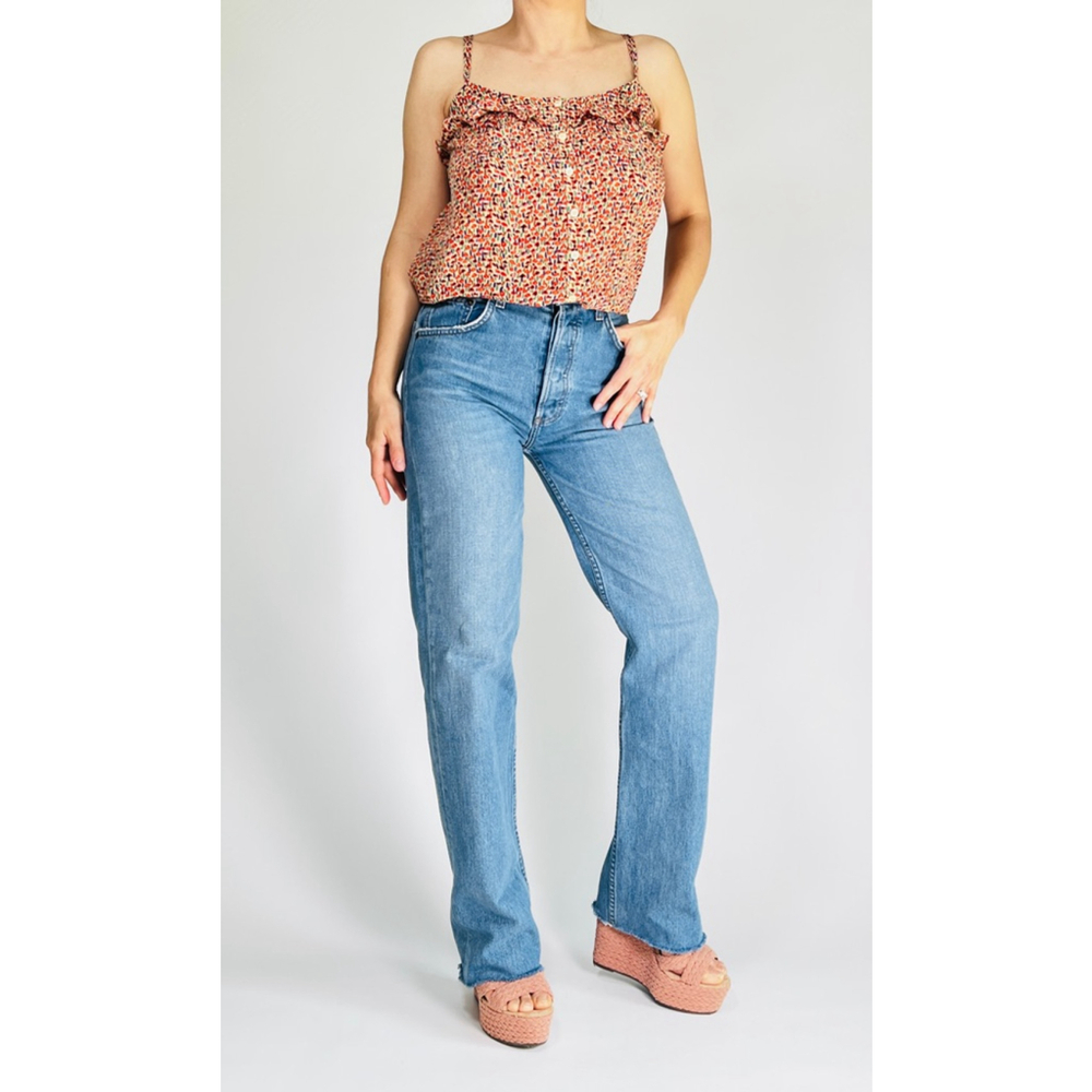 Reformation Womans Jeans Blue Denim Teigen High Cigarette Size 25